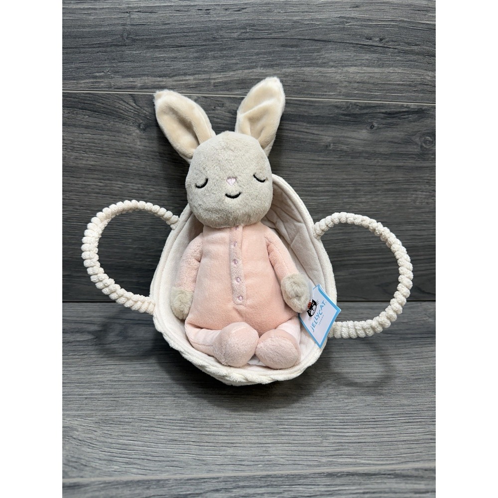 Jellycat Rock A Bye Bunny Rabbit Plush Stuffed Animal Collectible Toy NWT Cute